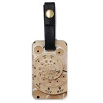 Retro Vintage Beige Rotary Dial Spiral Droste Luggage Tag (one side)