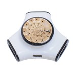 Retro Vintage Beige Rotary Dial Spiral Droste 3-Port USB Hub