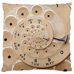 Retro Vintage Beige Rotary Dial Spiral Droste Large Cushion Case (Two Sides)