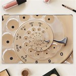 Retro Vintage Beige Rotary Dial Spiral Droste Cosmetic Bag (XXL)