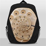 Retro Vintage Beige Rotary Dial Spiral Droste Backpack Bag