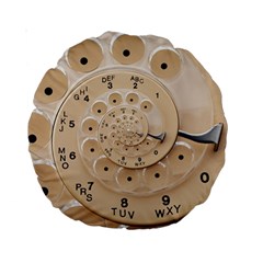 Retro Vintage Beige Rotary Dial Spiral Droste Standard 15  Premium Round Cushion  from ArtsNow.com Back