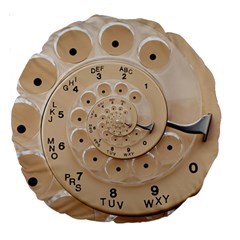 Retro Vintage Beige Rotary Dial Spiral Droste Large 18  Premium Round Cushion  from ArtsNow.com Front