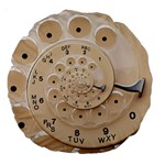 Retro Vintage Beige Rotary Dial Spiral Droste Large 18  Premium Round Cushion 