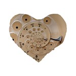 Retro Vintage Beige Rotary Dial Spiral Droste Standard 16  Premium Heart Shape Cushion 