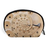 Retro Vintage Beige Rotary Dial Spiral Droste Accessory Pouch (Large)