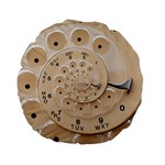 Retro Vintage Beige Rotary Dial Spiral Droste Standard 15  Premium Flano Round Cushion 