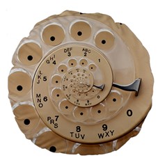 Retro Vintage Beige Rotary Dial Spiral Droste Large 18  Premium Flano Round Cushion  from ArtsNow.com Front