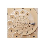 Retro Vintage Beige Rotary Dial Spiral Droste Satin Bandana Scarf