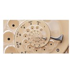 Retro Vintage Beige Rotary Dial Spiral Droste Satin Shawl