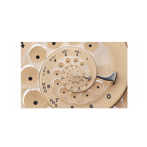 Retro Vintage Beige Rotary Dial Spiral Droste Satin Wrap from ArtsNow.com Front