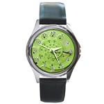 Retro Vintage Green Rotary Dial Spiral Droste Round Metal Watch