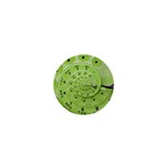 Retro Vintage Green Rotary Dial Spiral Droste 1  Mini Magnet