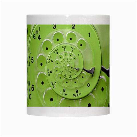 Retro Vintage Green Rotary Dial Spiral Droste White Mug from ArtsNow.com Center