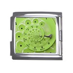 Retro Vintage Green Rotary Dial Spiral Droste Mega Link Italian Charm (18mm)