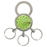 Retro Vintage Green Rotary Dial Spiral Droste 3-Ring Key Chain