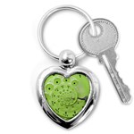 Retro Vintage Green Rotary Dial Spiral Droste Key Chain (Heart)