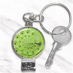 Retro Vintage Green Rotary Dial Spiral Droste Nail Clippers Key Chain