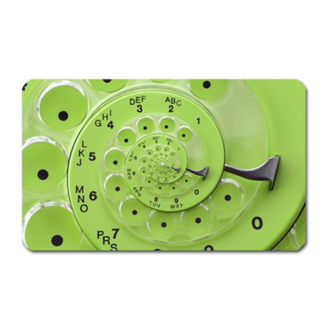 Retro Vintage Green Rotary Dial Spiral Droste Magnet (Rectangular) from ArtsNow.com Front