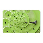 Retro Vintage Green Rotary Dial Spiral Droste Magnet (Rectangular)