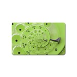 Retro Vintage Green Rotary Dial Spiral Droste Magnet (Name Card)