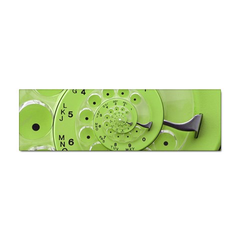 Retro Vintage Green Rotary Dial Spiral Droste Sticker Bumper (100 pack) from ArtsNow.com Front