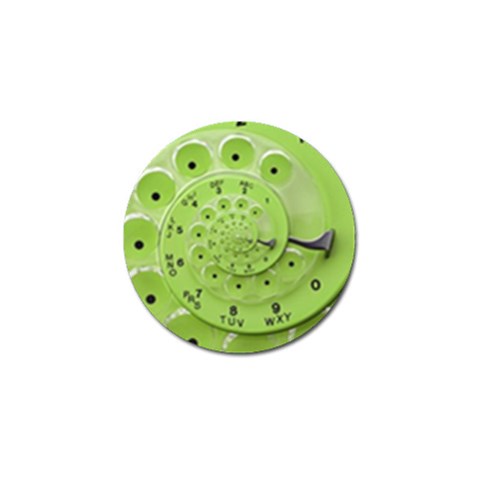 Retro Vintage Green Rotary Dial Spiral Droste Golf Ball Marker (4 pack) from ArtsNow.com Front