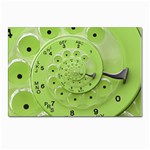 Retro Vintage Green Rotary Dial Spiral Droste Postcard 4  x 6 