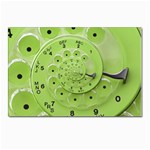 Retro Vintage Green Rotary Dial Spiral Droste Postcard 5  x 7 