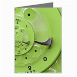 Retro Vintage Green Rotary Dial Spiral Droste Greeting Card