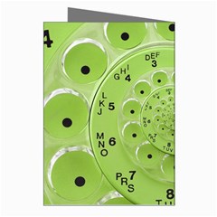 Retro Vintage Green Rotary Dial Spiral Droste Greeting Cards (Pkg of 8) from ArtsNow.com Right