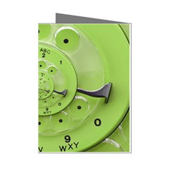 Retro Vintage Green Rotary Dial Spiral Droste Mini Greeting Cards (Pkg of 8) from ArtsNow.com Left