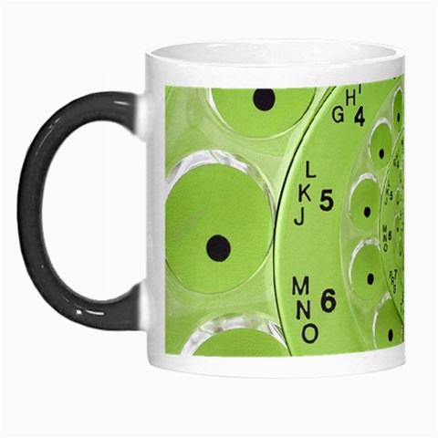 Retro Vintage Green Rotary Dial Spiral Droste Morph Mug from ArtsNow.com Left