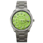 Retro Vintage Green Rotary Dial Spiral Droste Sport Metal Watch