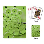 Retro Vintage Green Rotary Dial Spiral Droste Playing Cards Single Design