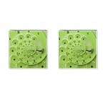 Retro Vintage Green Rotary Dial Spiral Droste Cufflinks (Square)