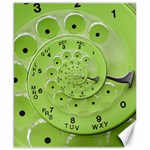 Retro Vintage Green Rotary Dial Spiral Droste Canvas 8  x 10 