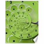 Retro Vintage Green Rotary Dial Spiral Droste Canvas 12  x 16 