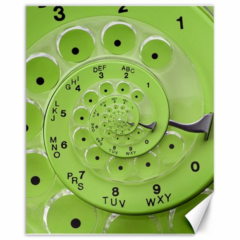 Retro Vintage Green Rotary Dial Spiral Droste Canvas 16  x 20  from ArtsNow.com 15.75 x19.29  Canvas - 1