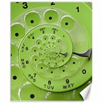 Retro Vintage Green Rotary Dial Spiral Droste Canvas 16  x 20 