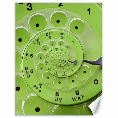 Retro Vintage Green Rotary Dial Spiral Droste Canvas 18  x 24  from ArtsNow.com 17.8 x23.08  Canvas - 1