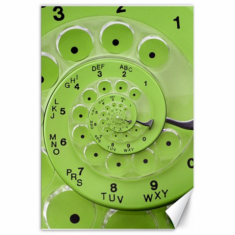 Retro Vintage Green Rotary Dial Spiral Droste Canvas 20  x 30  from ArtsNow.com 19.62 x28.9  Canvas - 1