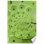 Retro Vintage Green Rotary Dial Spiral Droste Canvas 24  x 36 