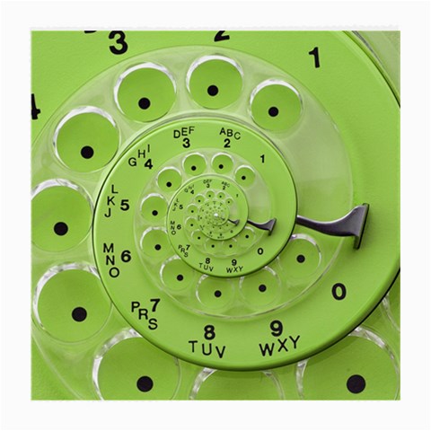 Retro Vintage Green Rotary Dial Spiral Droste Medium Glasses Cloth (2 Sides) from ArtsNow.com Back