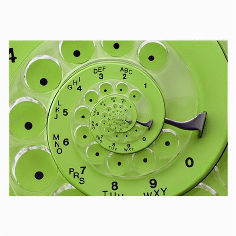 Retro Vintage Green Rotary Dial Spiral Droste Large Glasses Cloth from ArtsNow.com Front