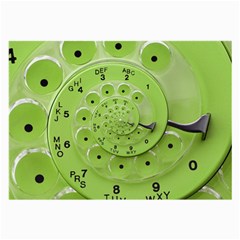 Retro Vintage Green Rotary Dial Spiral Droste Large Glasses Cloth (2 Sides) from ArtsNow.com Front