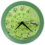 Retro Vintage Green Rotary Dial Spiral Droste Color Wall Clock