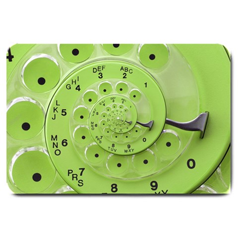 Retro Vintage Green Rotary Dial Spiral Droste Large Doormat from ArtsNow.com 30 x20  Door Mat