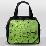 Retro Vintage Green Rotary Dial Spiral Droste Classic Handbag (One Side)