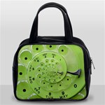 Retro Vintage Green Rotary Dial Spiral Droste Classic Handbag (Two Sides)